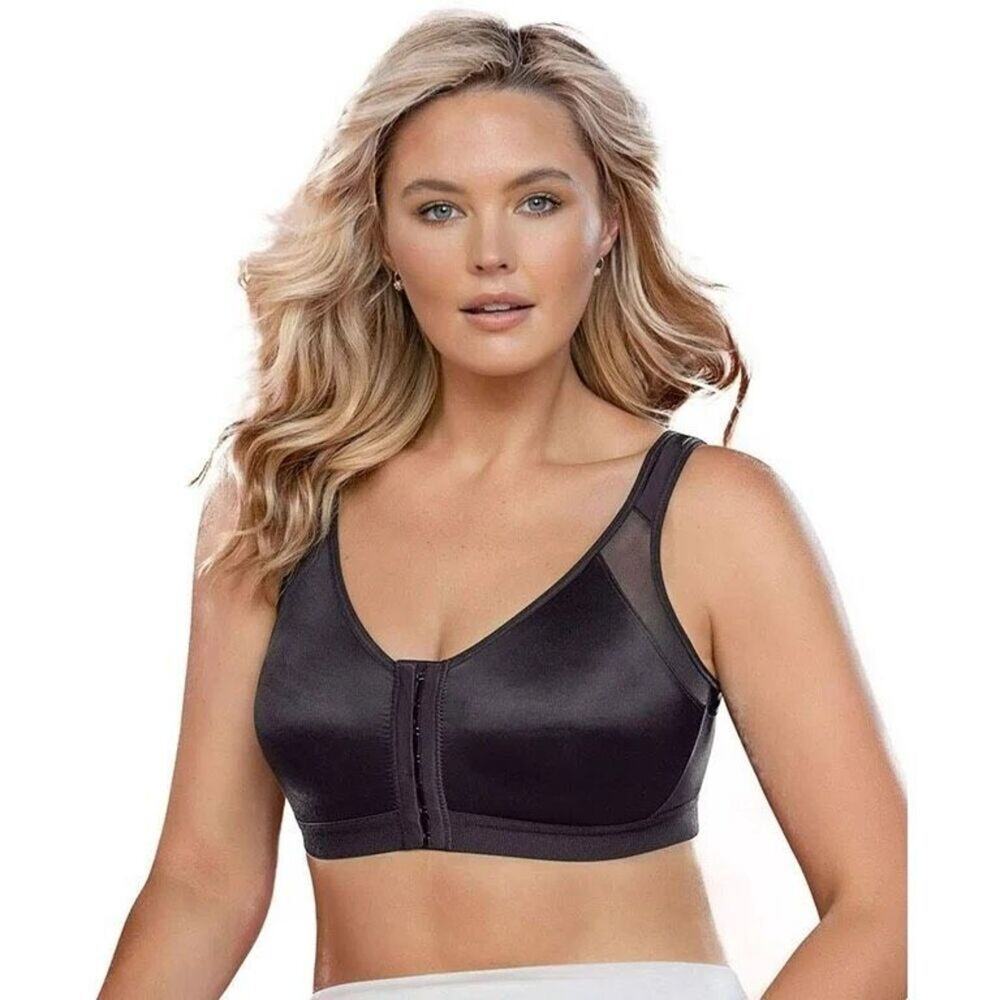 Leonisa Posture Corrector Back Support Wireless Bra Sport Black 34B